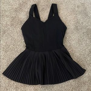 LULULEMON peplum pleated workout top